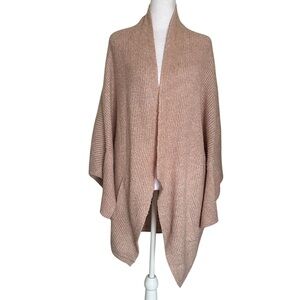 Sleeping On Snow Anthropologie Women’s Pink Oversized Drape Front Cardigan Sz M
